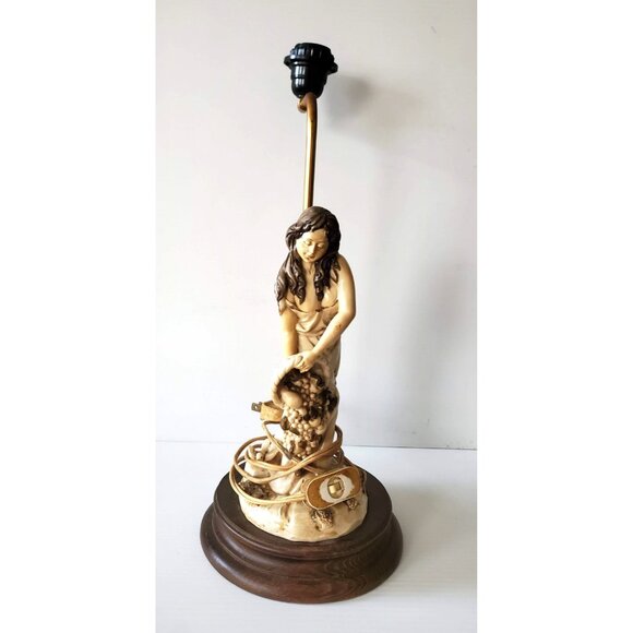 VINTAGE CAPODIMONTE HAND PAINTED LAMP MADE IN ITALY - Picture 1 of 12